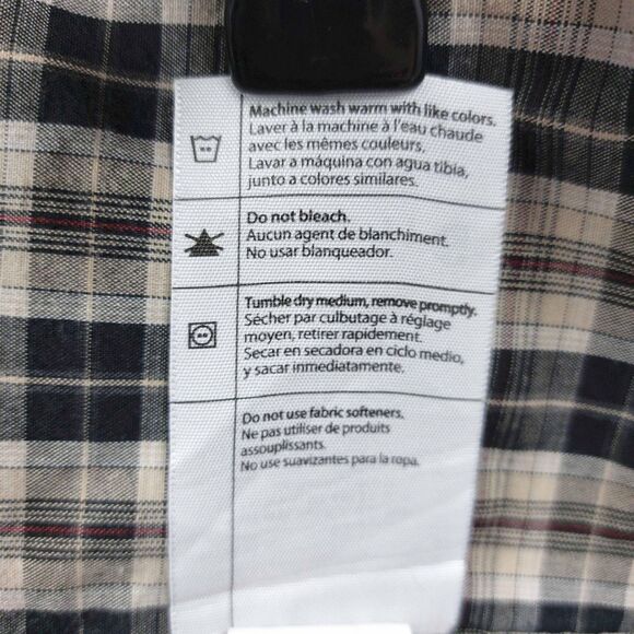 Carhartt Shirt Mens Large Beige Blue Plaid Long Sleeve Button Down Casual Cotton - Picture 8 of 8